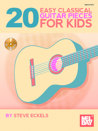 Book cover for 20 Easy Classical Guitar Pieces for Kids
