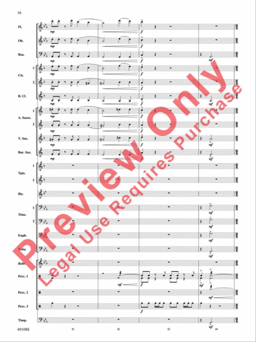Tango for Two Left Feet Concert Band scores gallery preview page 17