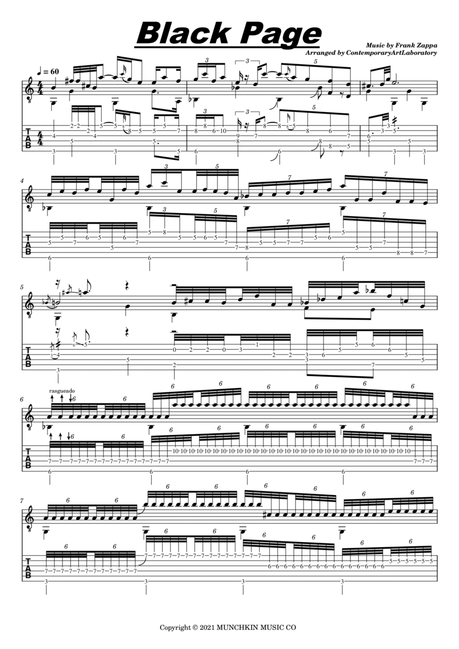 The Black Page Acoustic Guitar scores gallery preview page 1
