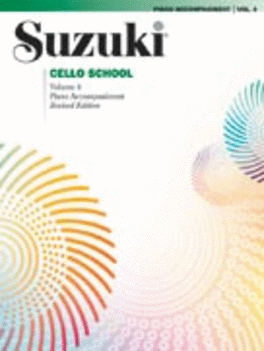 Suzuki Cello School Book 4 Pno Acc