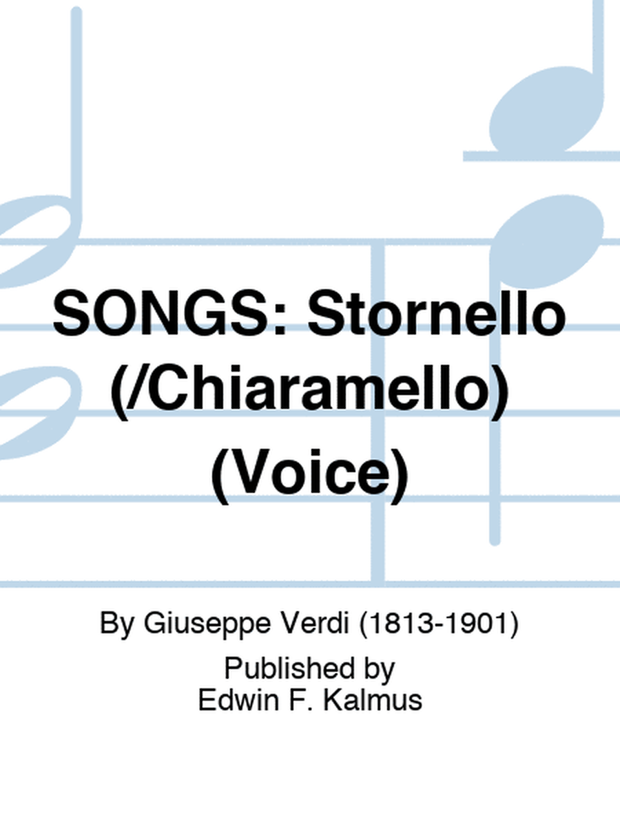 SONGS: Stornello (/Chiaramello) (Voice)