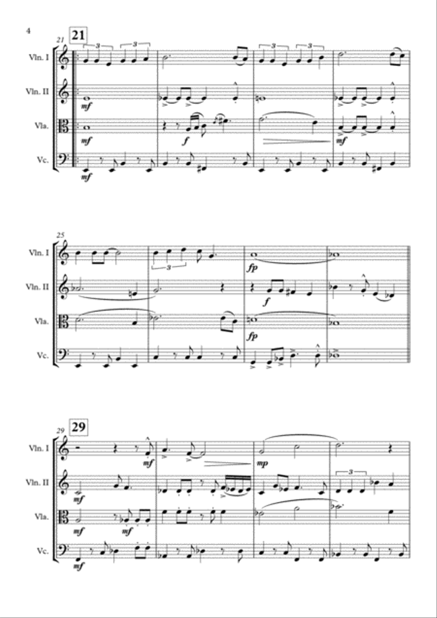 Goldfinger String Quartet scores gallery preview page 5