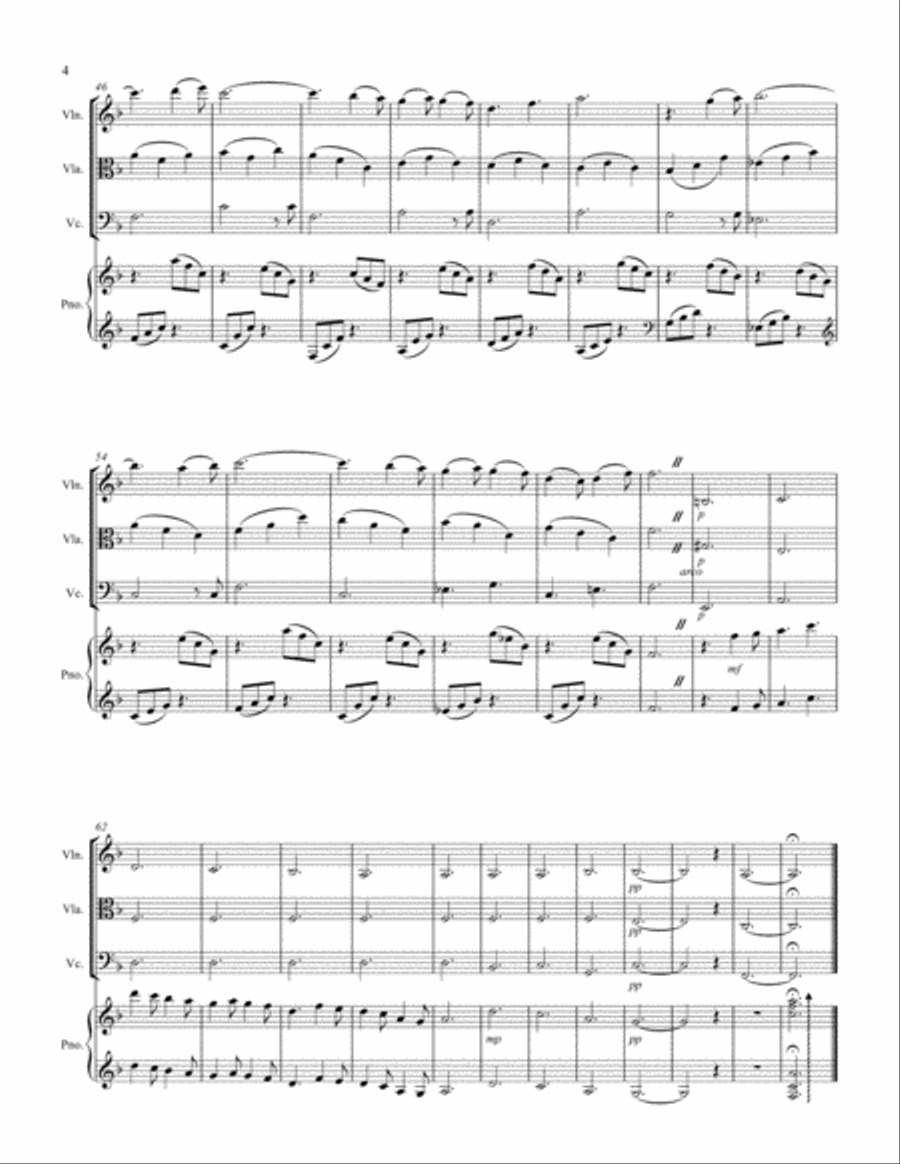 Eureka Springs Sunset Piano Quartet scores gallery preview page 4