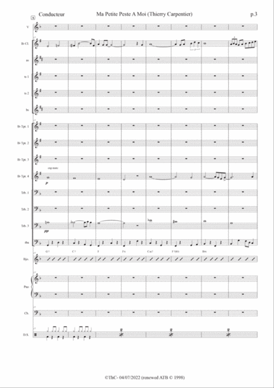 Ma Petite Peste A Moi Ma Petite Peste A Moi Jazz Ensemble scores gallery preview page 3