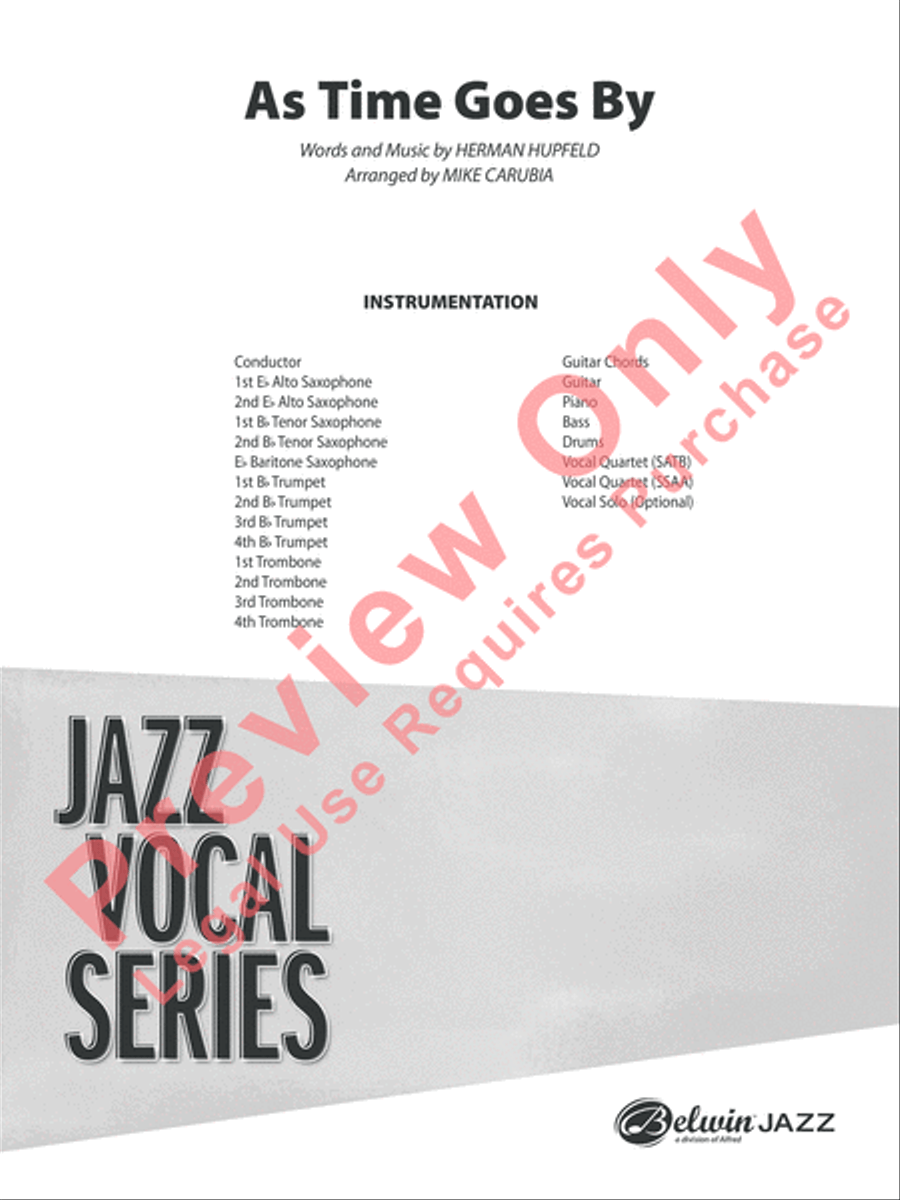 As Time Goes By Jazz Ensemble scores gallery preview page 2