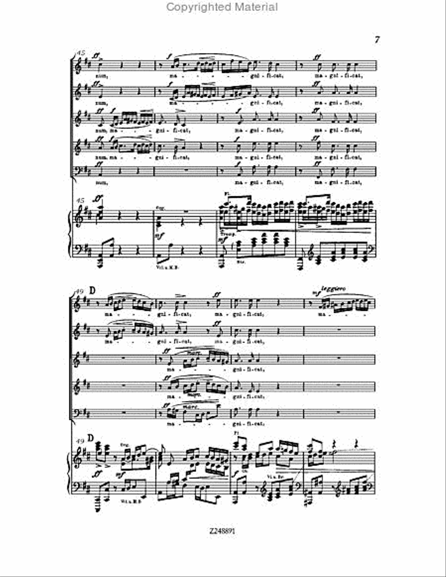 Magnificat in D major, BWV 243 Choir scores gallery preview page 7