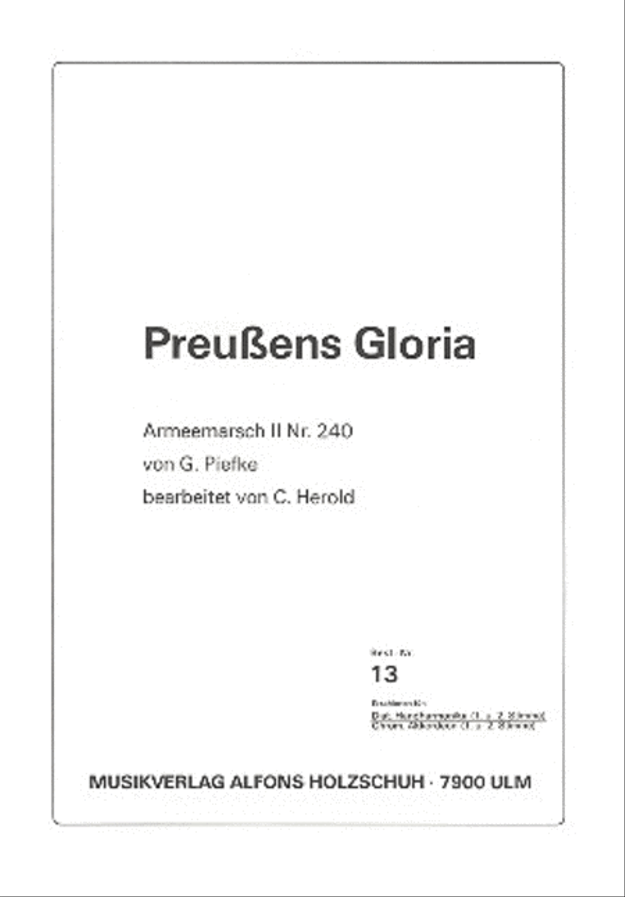 Preussens Gloria, Marsch Harmonica scores gallery preview page 1