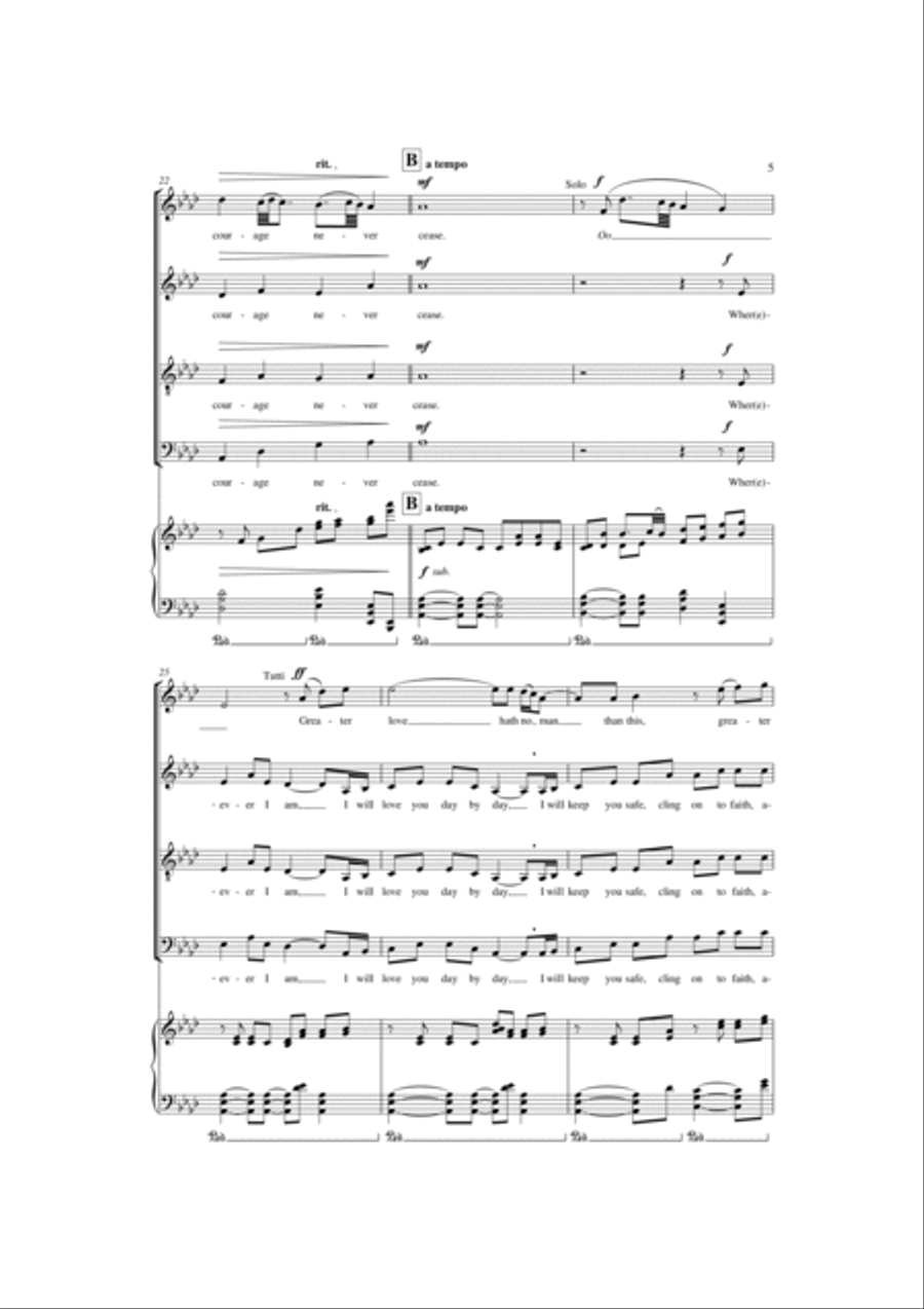 Wherever You Are Wherever You Are 4-Part scores gallery preview page 5
