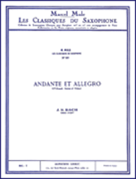 Andante Et Allegro (classiques No.97) (saxophone-alto & Piano)