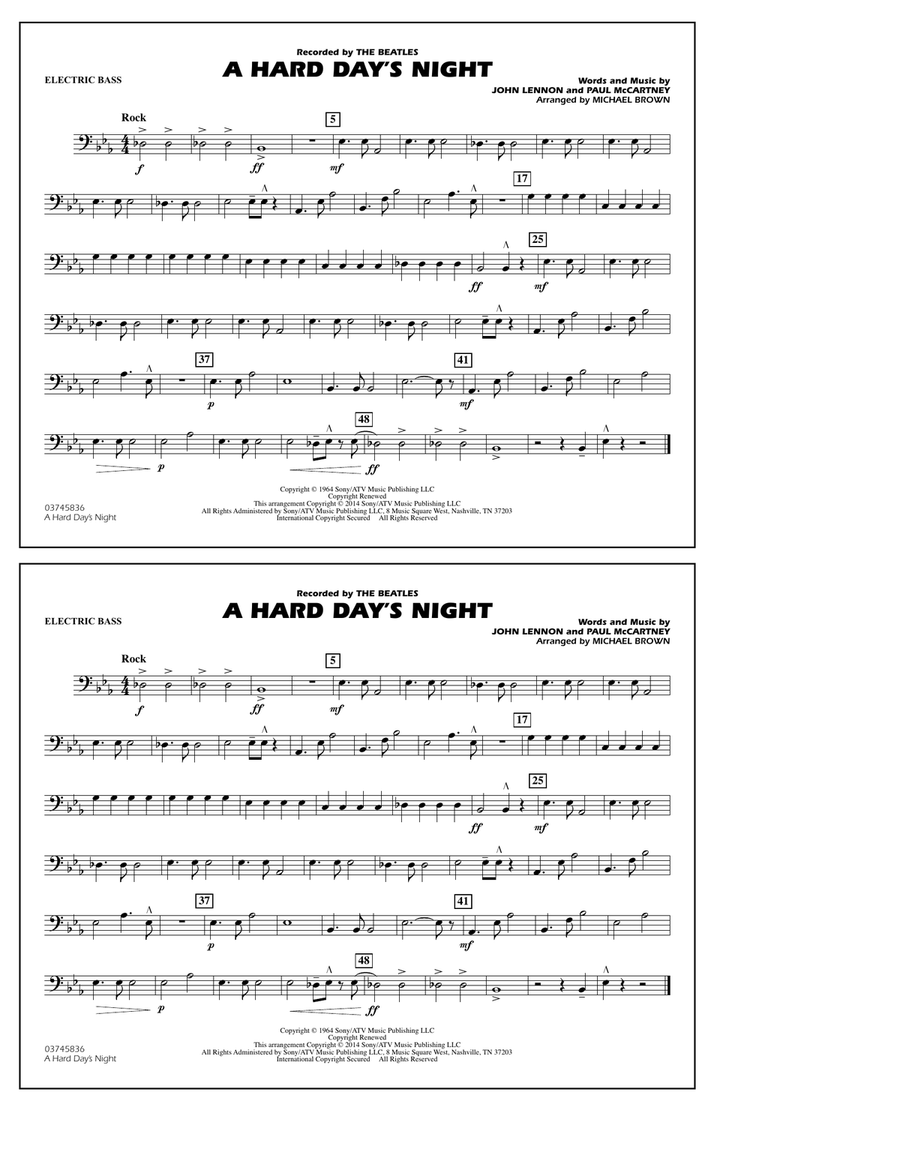 A Hard Day's Night - Electric Bass