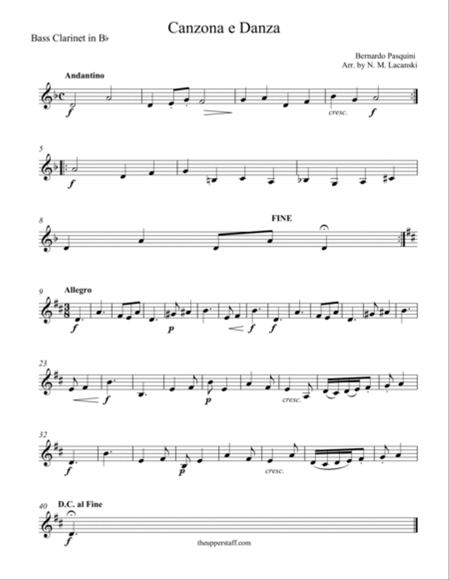 Canzona e danza Clarinet Solo scores gallery preview page 3