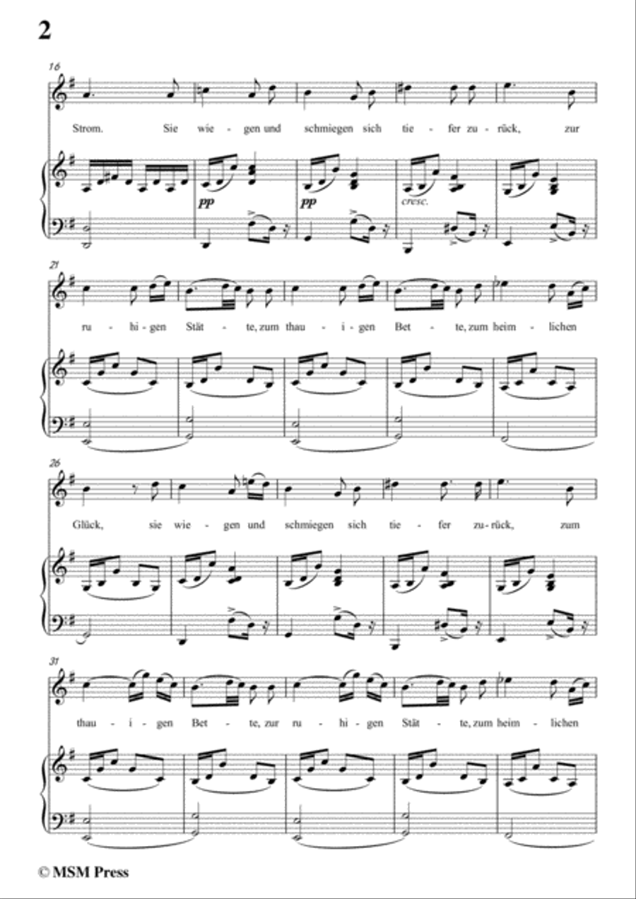 Schubert-Beim Winde,in g minor,for Voice&Piano Voice scores gallery preview page 4