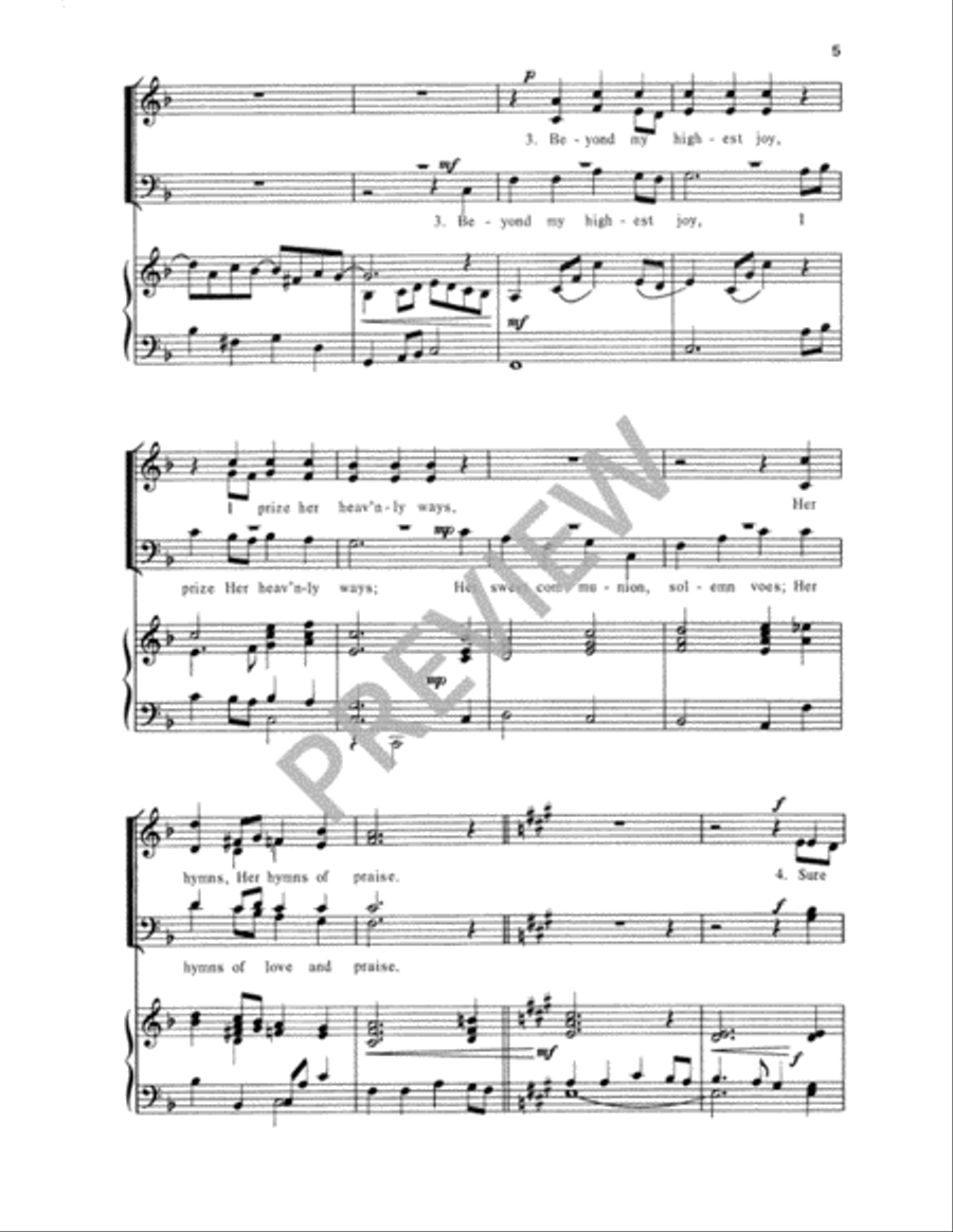 I Love Thy Kingdom, Lord I Love Thy Kingdom, Lord 4-Part scores gallery preview page 6