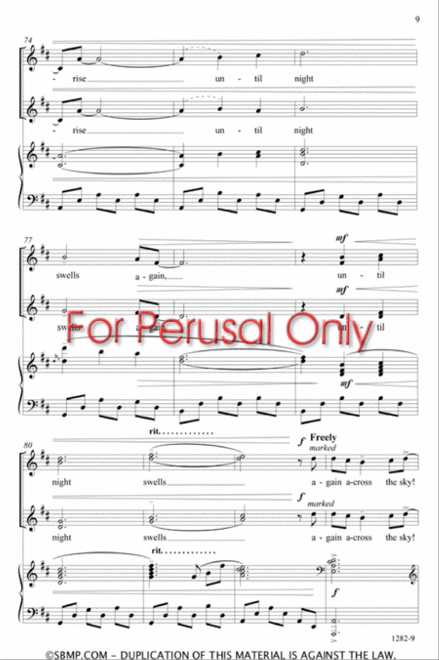 Lunar Lullaby - SA Octavo SA scores gallery preview page 8