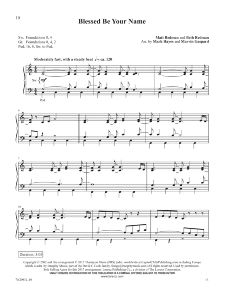 Mark Hayes: Organ Praise and Worship Organ Solo scores gallery preview page 5