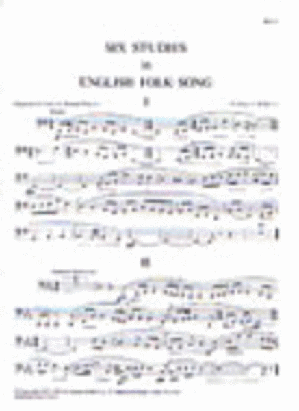 Six Studies in English Folk-Song. Horn in F