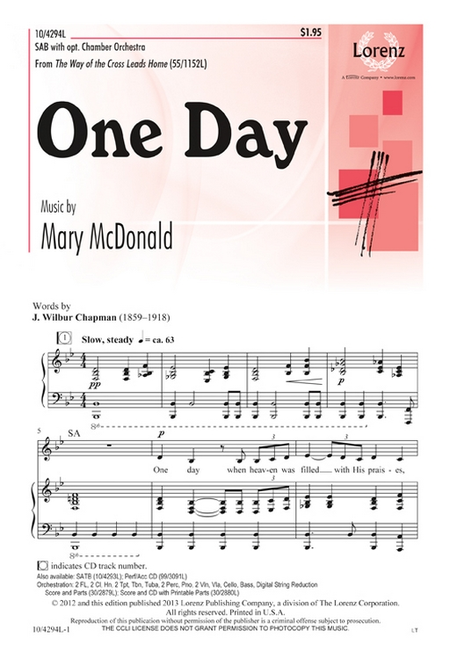 Mary Mcdonald : One Day