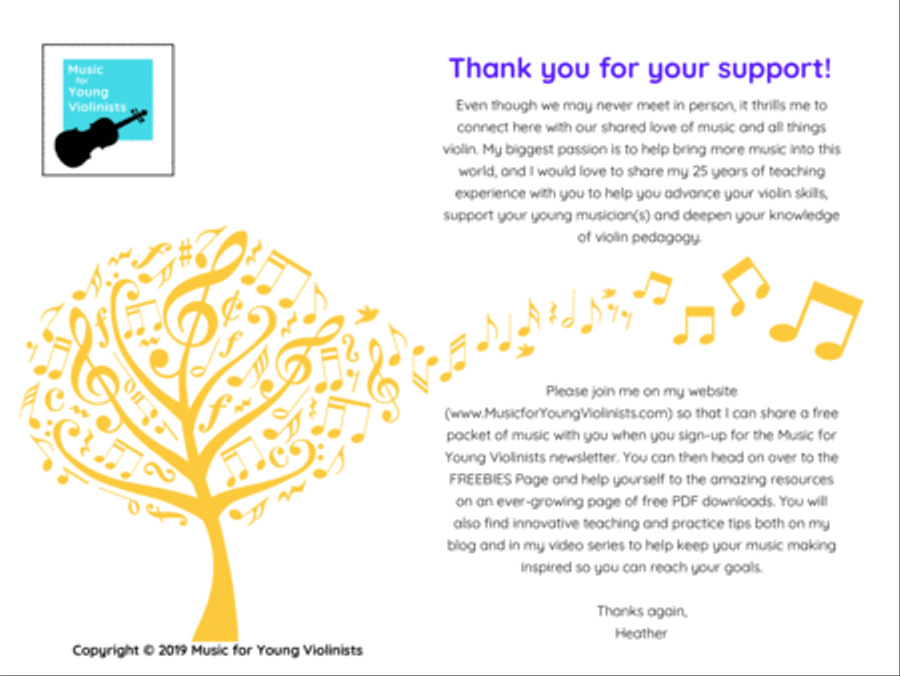 LARGE Print Music for Beginning Violin Violin Solo scores gallery preview page 2