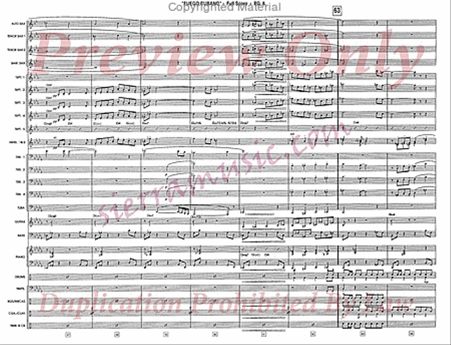 Fuego Cubano (Cuban Fire) Jazz Ensemble scores gallery preview page 9
