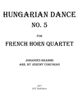 Book cover for Hungarian Dance No. 5 for French Horn Quartet