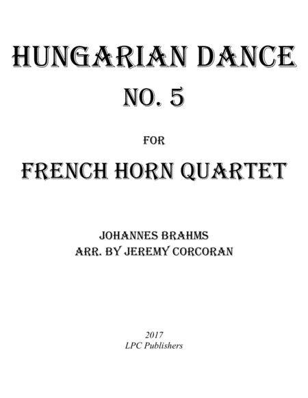 Hungarian Dance No. 5 for French Horn Quartet image number null