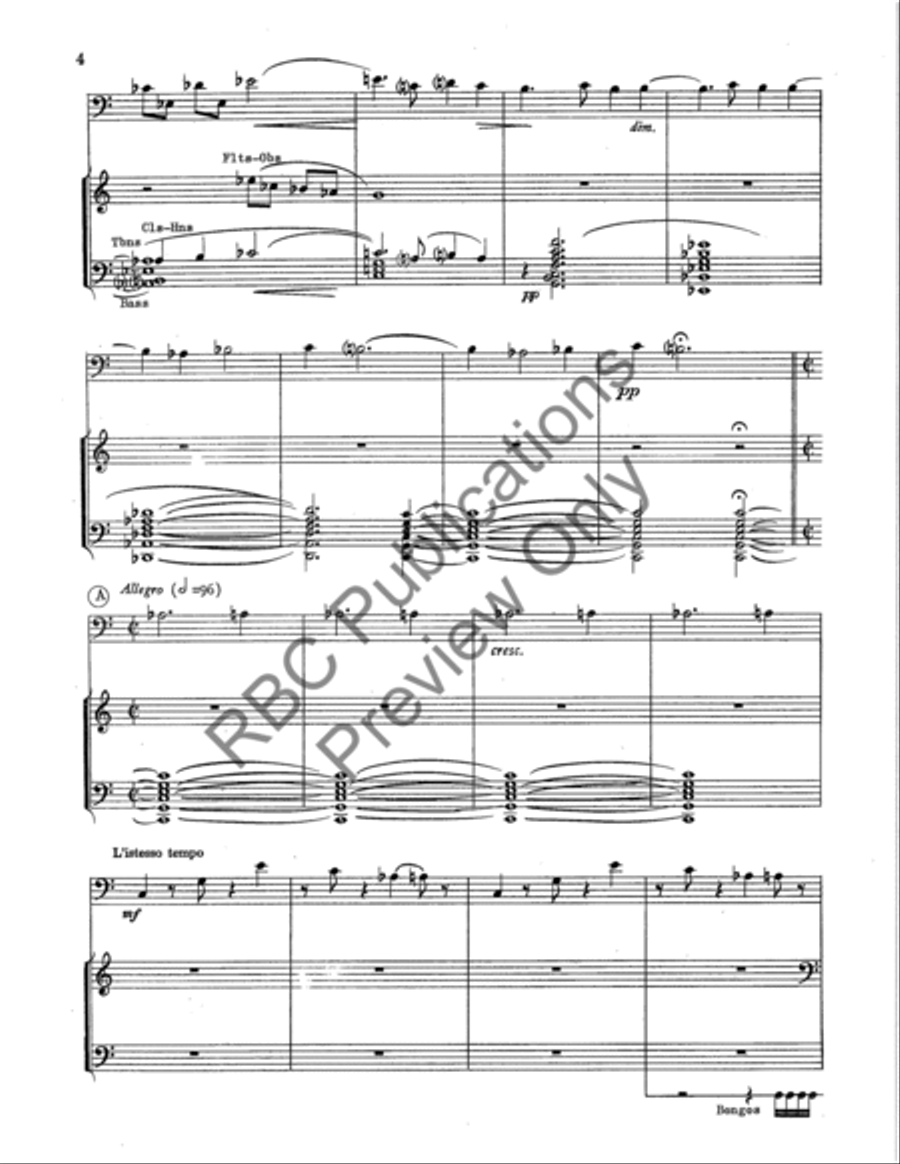 Aria For Trombone Aria For Trombone Concert Band scores gallery preview page 5