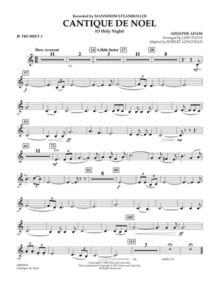 Cantique de Noel (O Holy Night) - Bb Trumpet 3