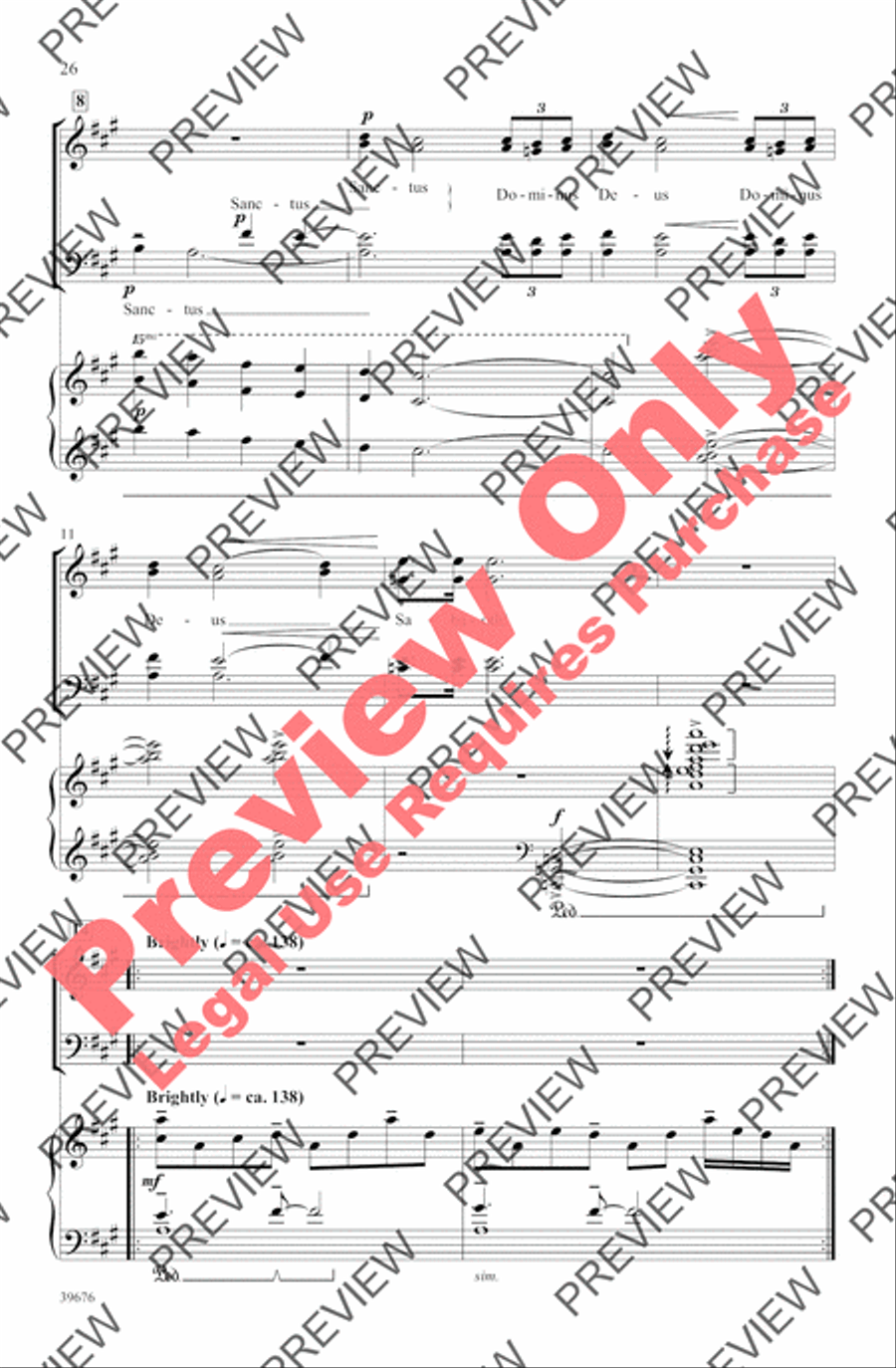 Missa Festiva Missa Festiva 4-Part scores gallery preview page 29