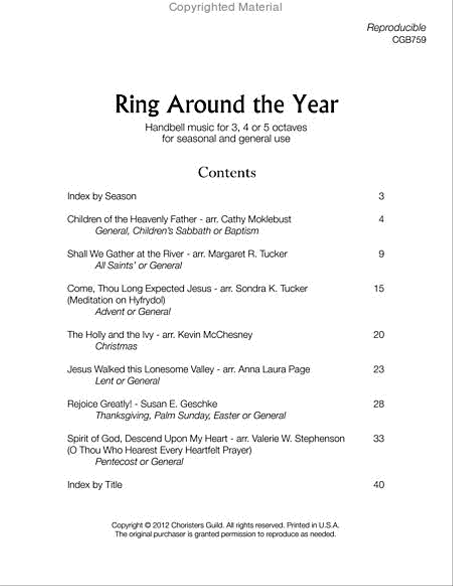 Ring Around the Year (3, 4, or 5 octaves) 5-Octaves scores gallery preview page 2
