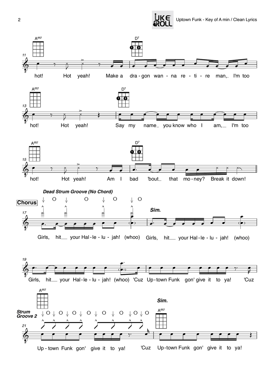 Uptown Funk Voice scores gallery preview page 2