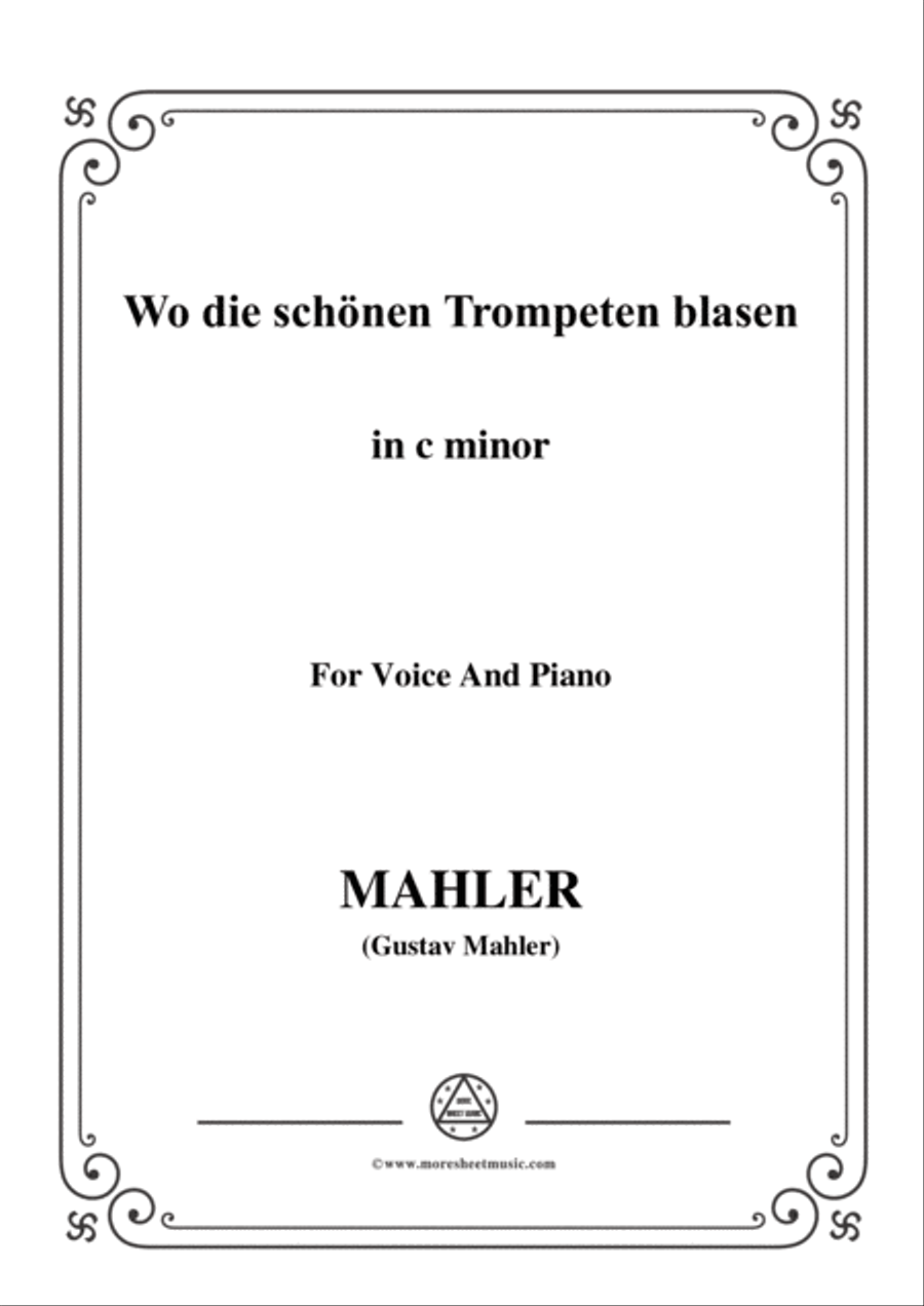 Mahler-Wo die schönen Trompeten blasen in c minor,for Voice and Piano Voice Solo scores gallery preview page 1
