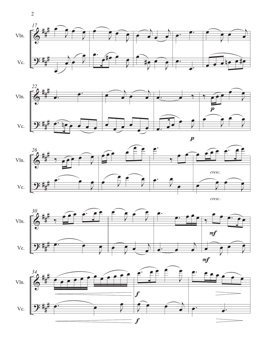 Six Hymn Arrangements for Violin and Cello Six Hymn Arrangements for Violin and Cello String Duet scores gallery preview page 4