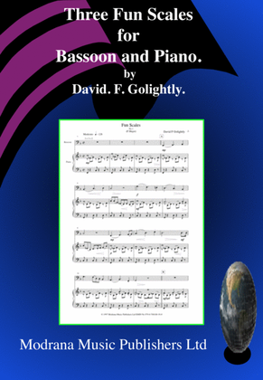 Book cover for Three Fun Scales for Bassoon and Piano