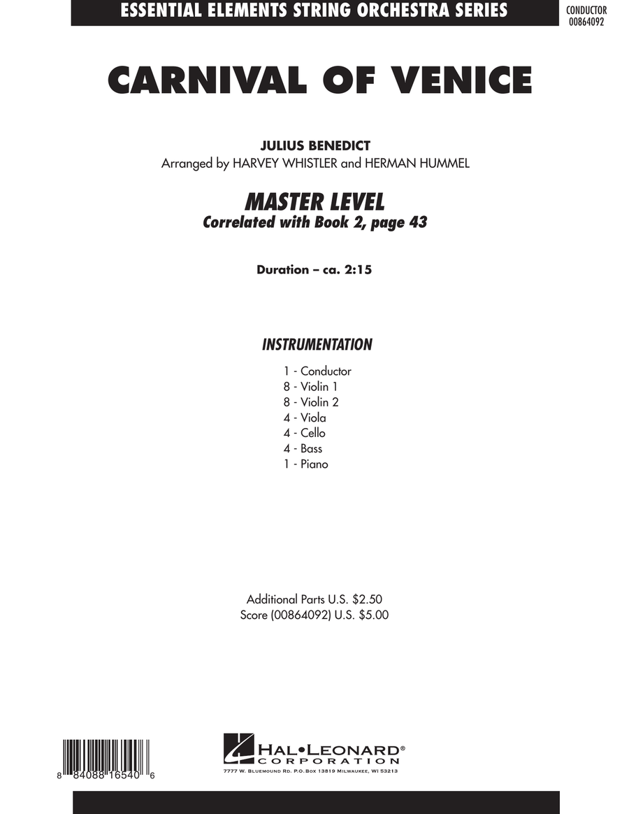 Carnival of Venice - Full Score Orchestra scores gallery preview page 1
