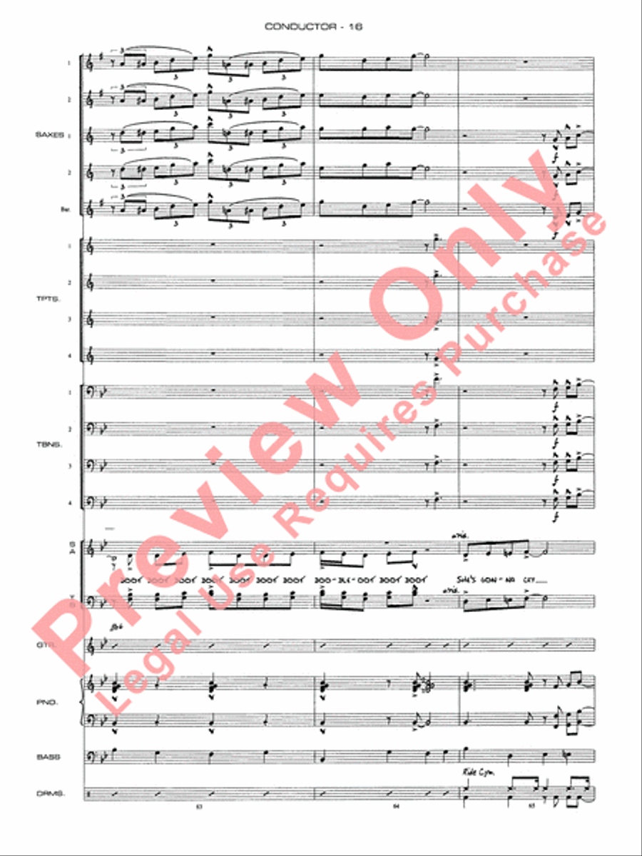 Chattanooga Choo Choo Jazz Ensemble scores gallery preview page 19