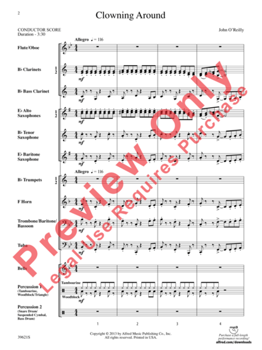 Clowning Around Clowning Around Concert Band scores gallery preview page 3