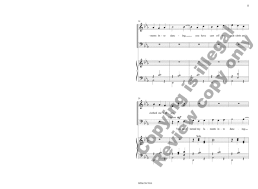 I Will Extol You, O Lord 4-Part scores gallery preview page 5