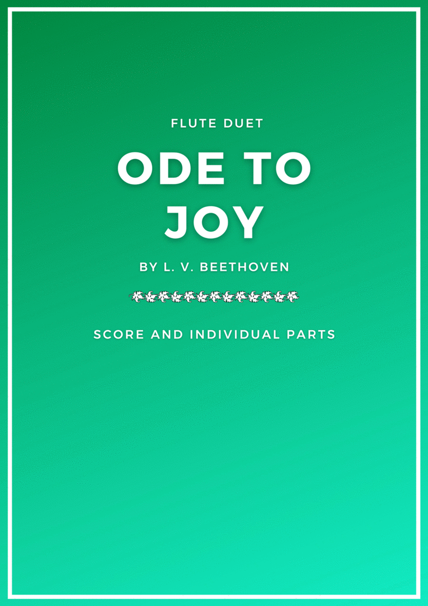 Ode to Joy sheet music for Flute Duet image number null