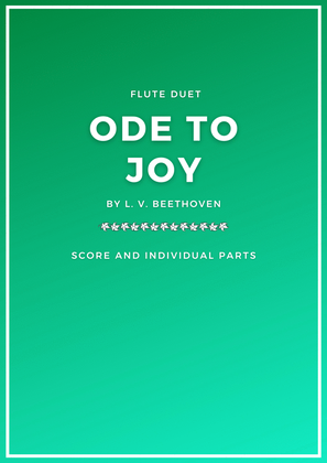 Ode to Joy sheet music for Flute Duet