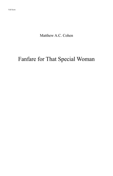 Fanfare for That Special Woman