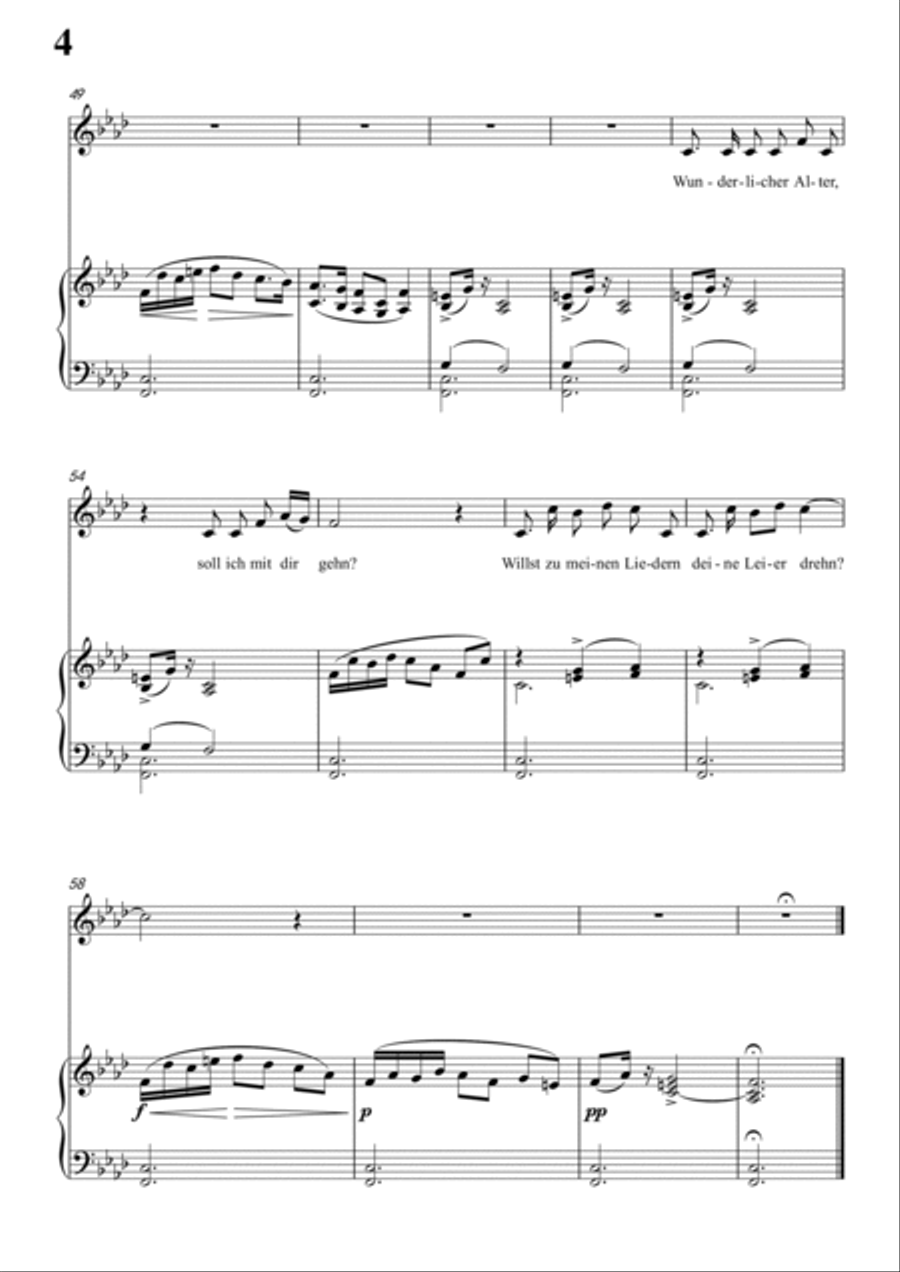 Schubert-Der Leiermann in f minor,Op.89 No.24,for Vocal and Piano Voice scores gallery preview page 5
