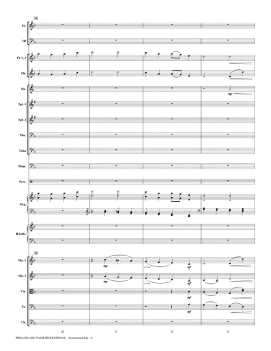 Prelude And Palm Processional - Full Score Choir scores gallery preview page 6