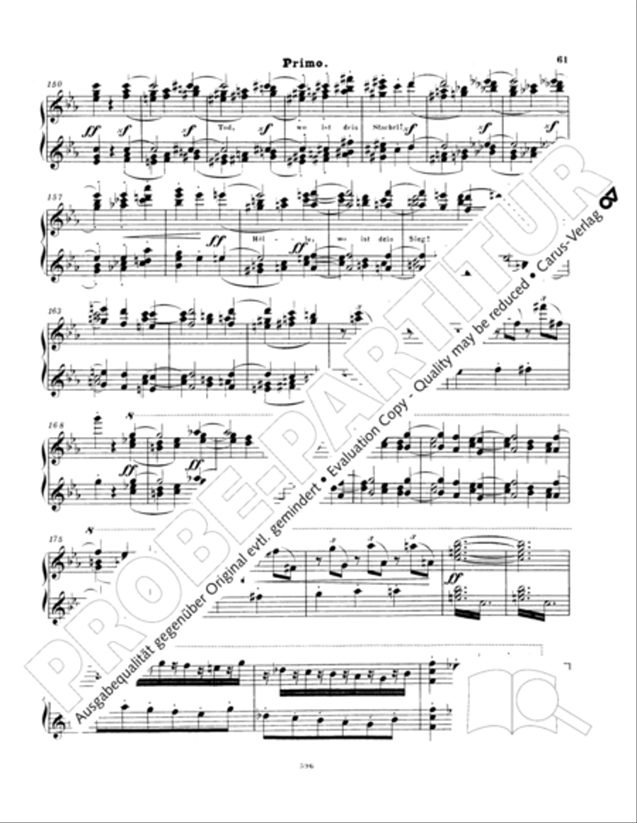 Ein Deutsches Requiem (German Requiem) Piano Duet scores gallery preview page 70