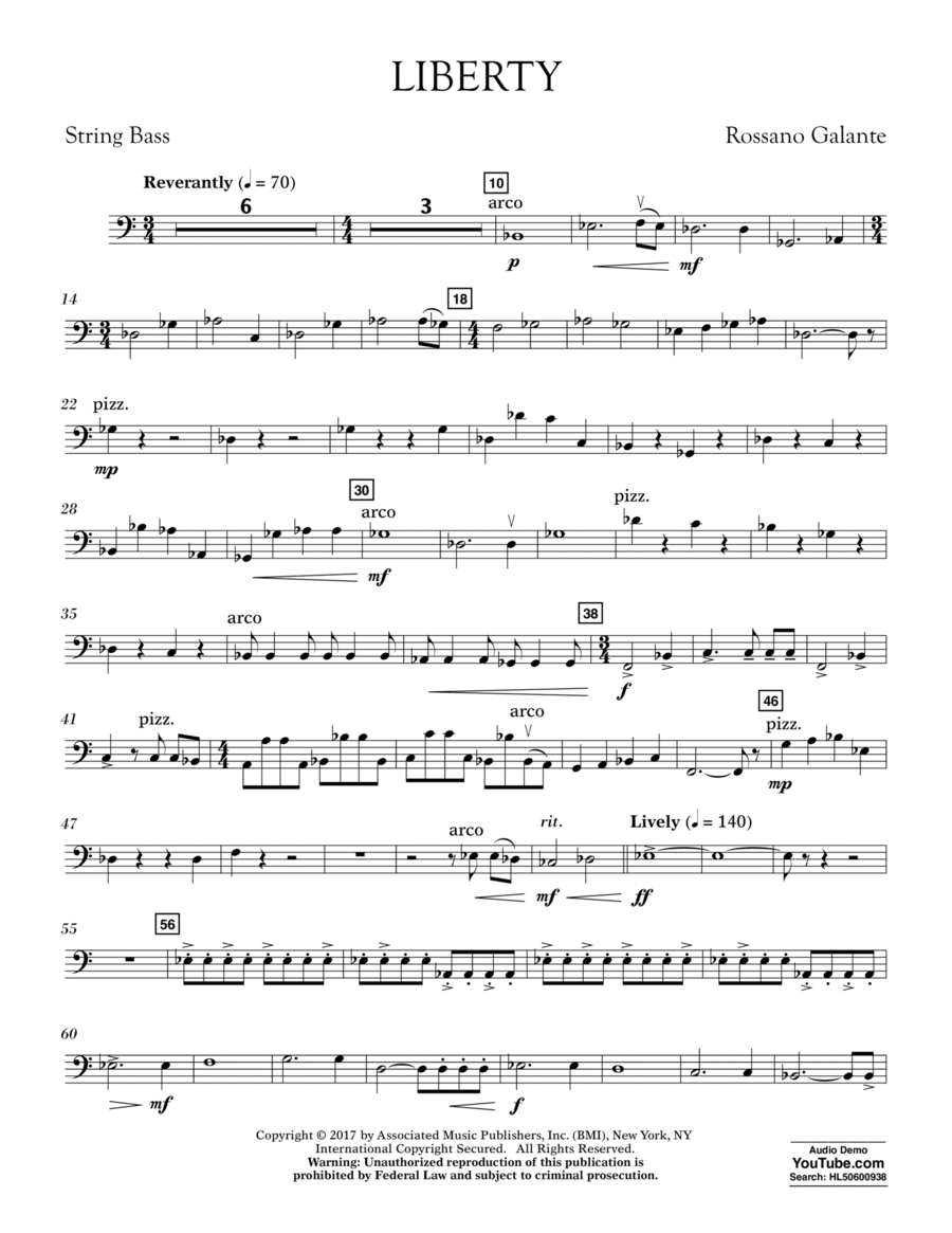 Liberty - String Bass Double Bass scores gallery preview page 1