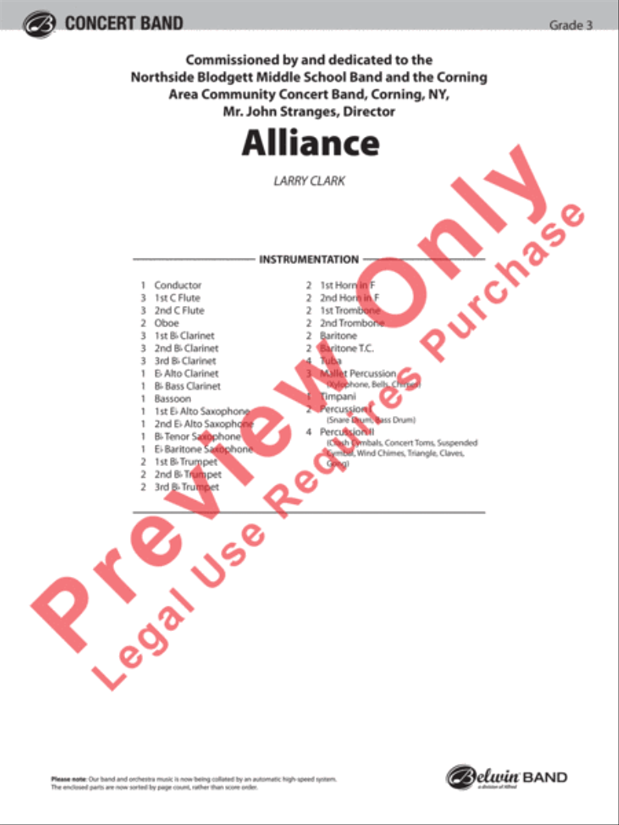 Alliance Alliance Concert Band scores gallery preview page 2