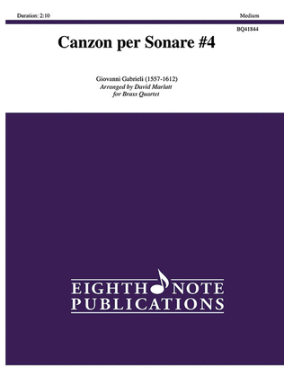 Book cover for Canzon per Sonare #4