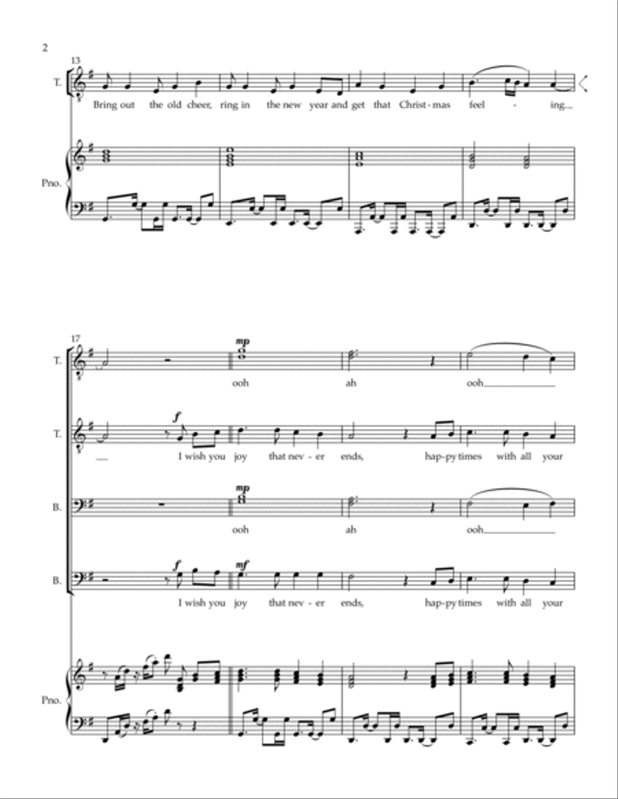 Christmas Conga TTBB scores gallery preview page 3