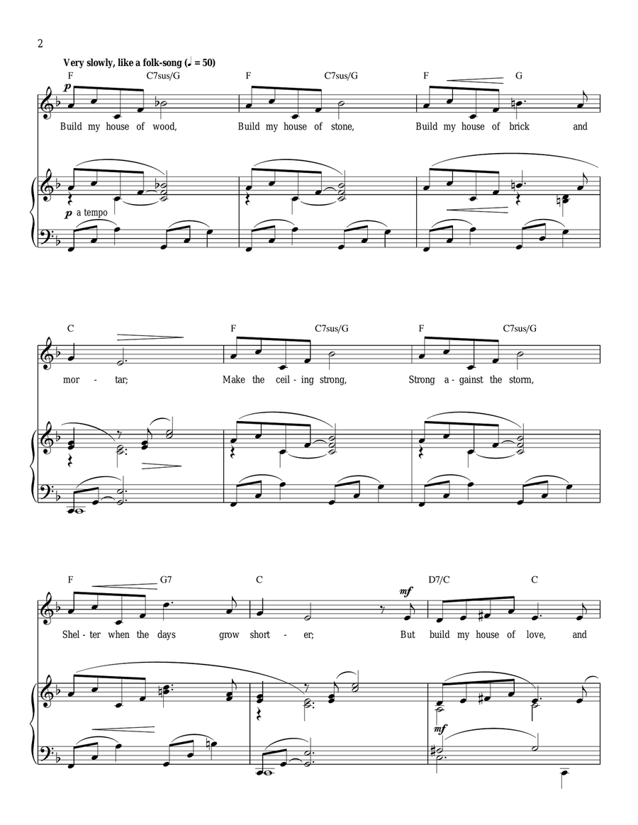 My House My House Piano, Vocal scores gallery preview page 2