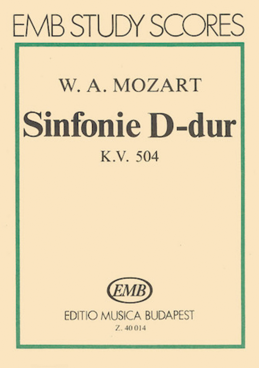 Symphony No. 38 in D Major, K. 504 Prague