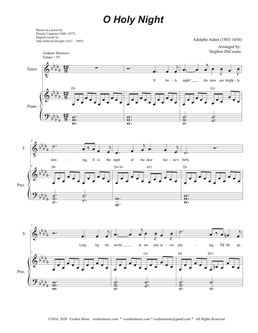 O Holy Night (2-part choir (Soprano & Tenor) - Alternate Version) 2-Part scores gallery preview page 2